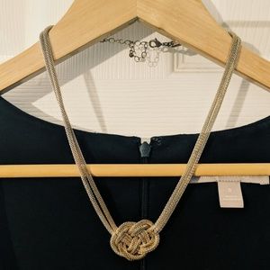 Gold coloured knot necklace